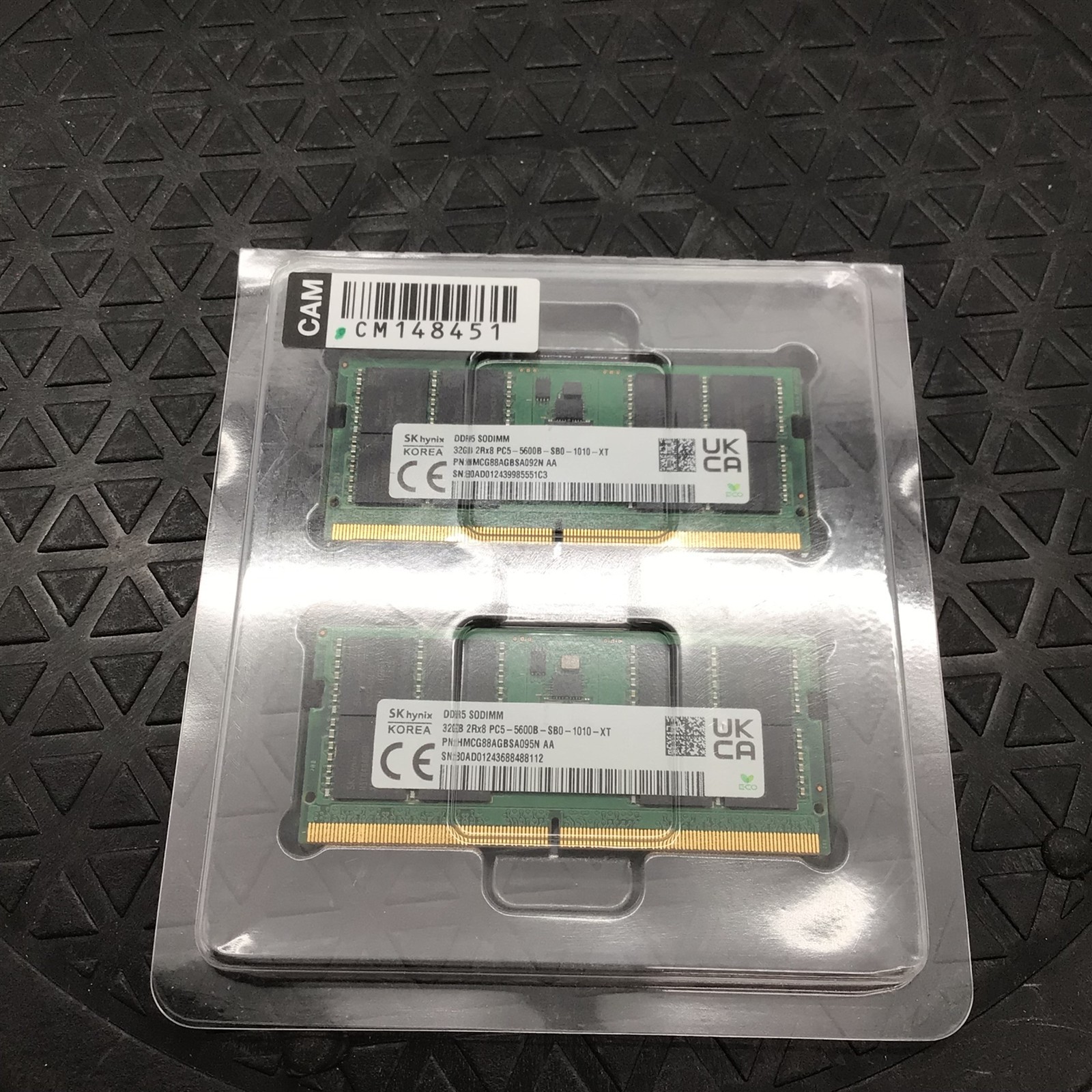 Lot of Two SK Hynix DDR5 SODIMM 32GB 5600mHz Laptop RAM Memory 64GB Total