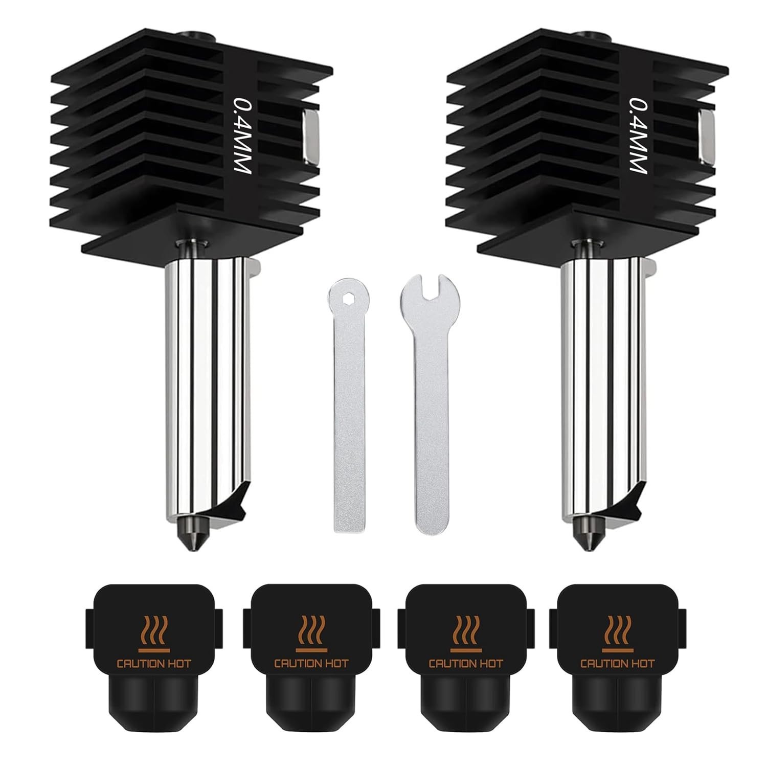 Upgrade Your 3D Printing: 2 Pack 0.4mm Leak-Proof Nozzles for Bambu Lab Hotend