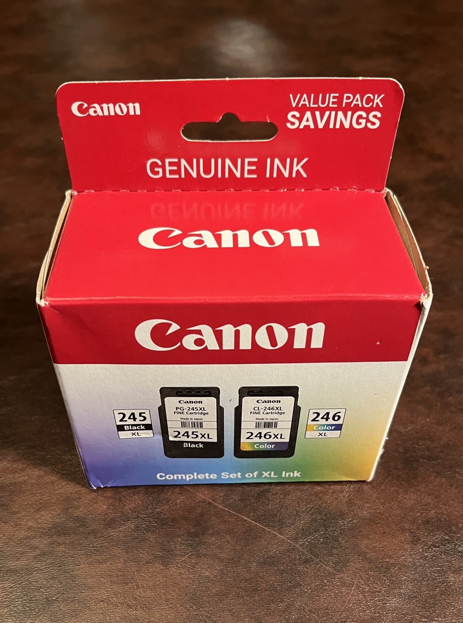 Genuine Canon PG-245XL and CL-246XL Ink Cartridge Combo Pack OEM