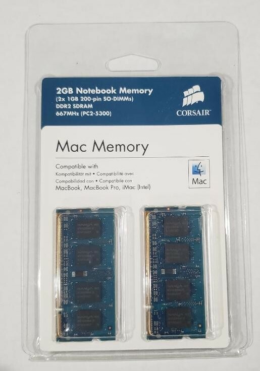 Corsair Mac Memory( 2GB, 200-pin, SO-DIMMs) DDR2 SDRAM 667MHz (PCS-5300)