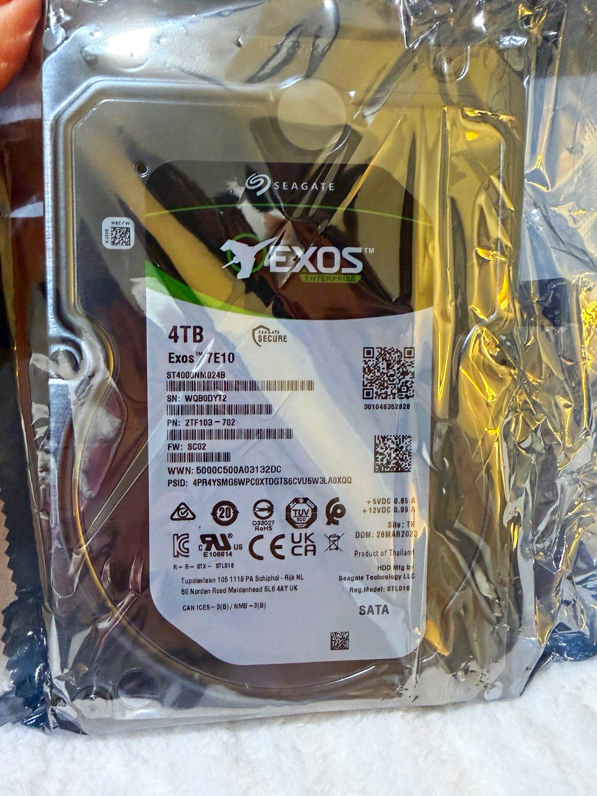 Seagate Exos 7E10 4TB ST4000NM024B 3.5” SATA Enterprise HDD Hard Drive