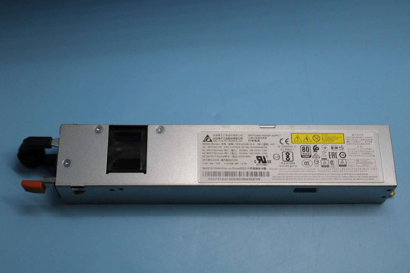 LENOVO 01PF402 450W AC SR250 Power Supply HOT SWAP