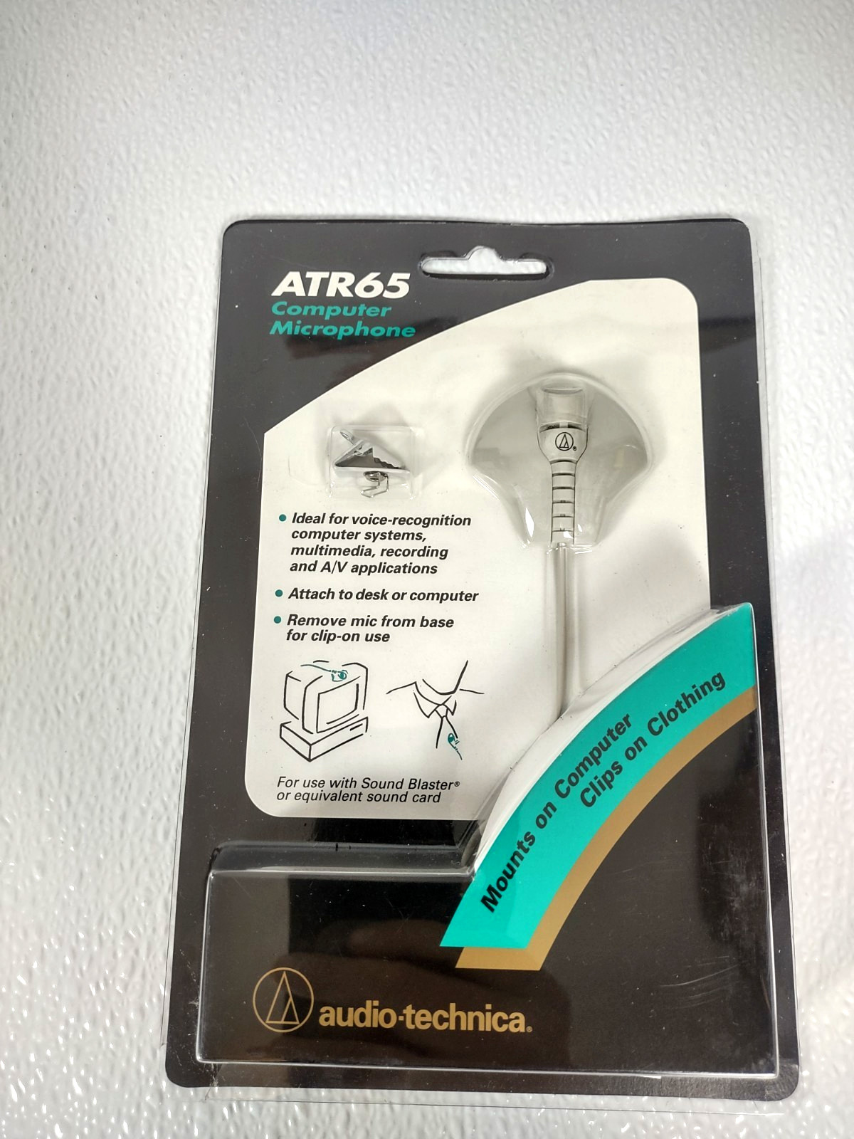 VTG AUDIO TECHNICA ATR 65 Unidirectional Condenser Computer Microphone NOS