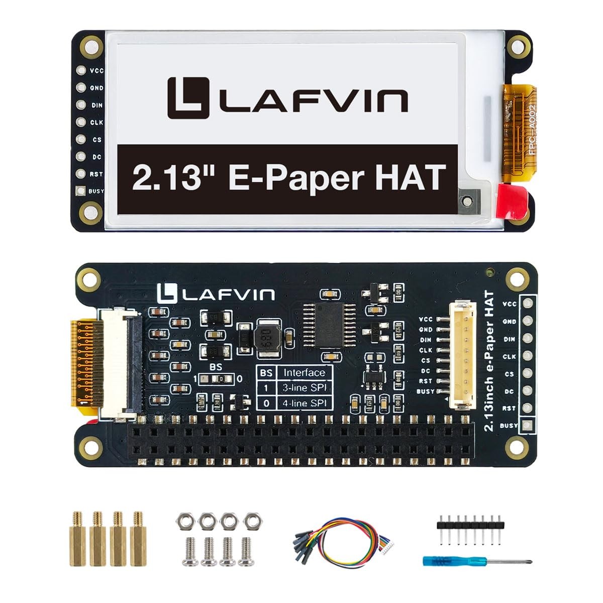 2.13inch E-Ink E-Paper HAT Display Module Electronic Whiteboard Compatible wi...