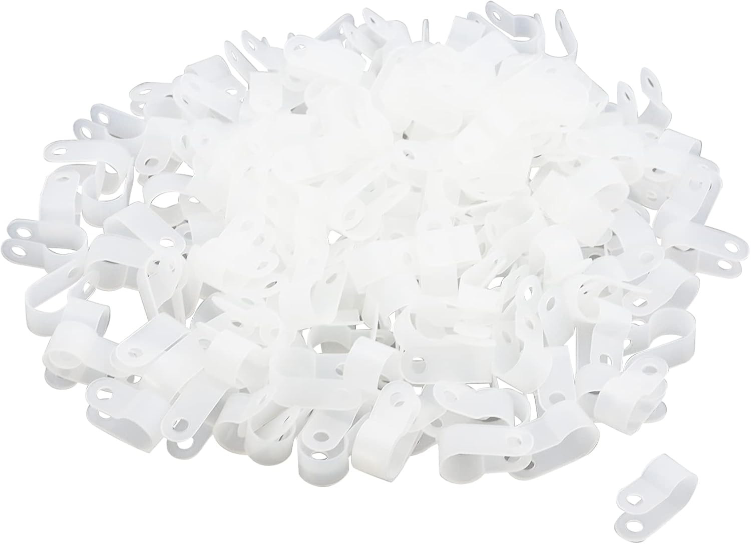 200Pcs 3/8 Inch R-Type Cable Clamps Nylon Cable Organizer Clips