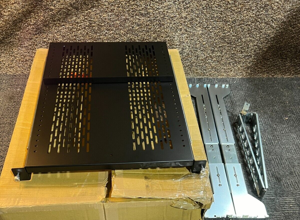 StarTech.com 2U Vented Sliding Server Rack Shelf UNISLDSHF192 - 50 lbs Black