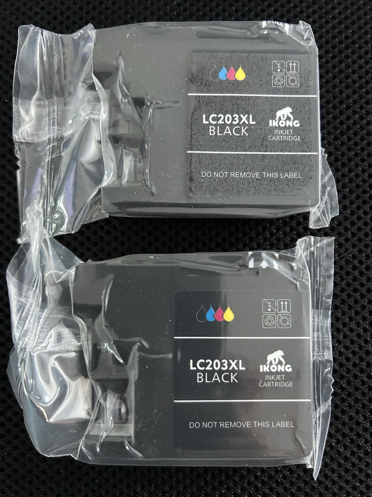 IKONG LC203XL Printer Ink BLACK 2 Pack New Sealed 