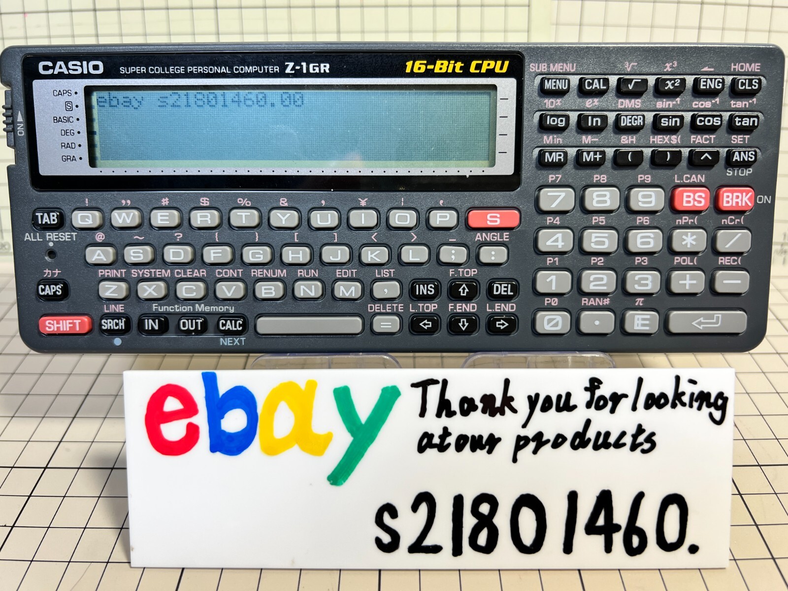 Casio Pocket Computer Super College Z-1 GR Released in 1995 32KB Near Mint