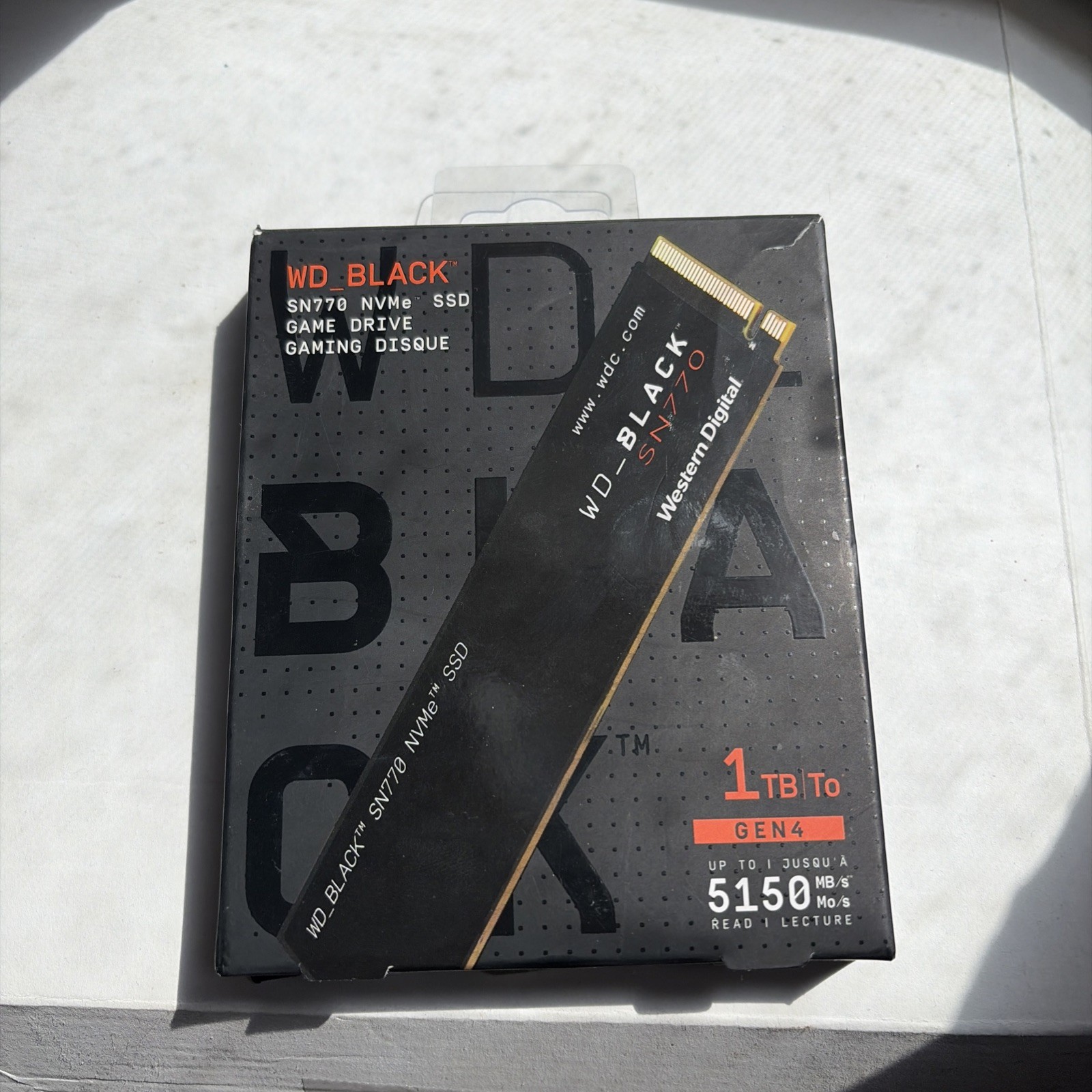 AS-IS BAD WD BLACK SN770 WDBBDL0010BNC 1TB NVMe PCIe Gen4 Solid State Drive SSD