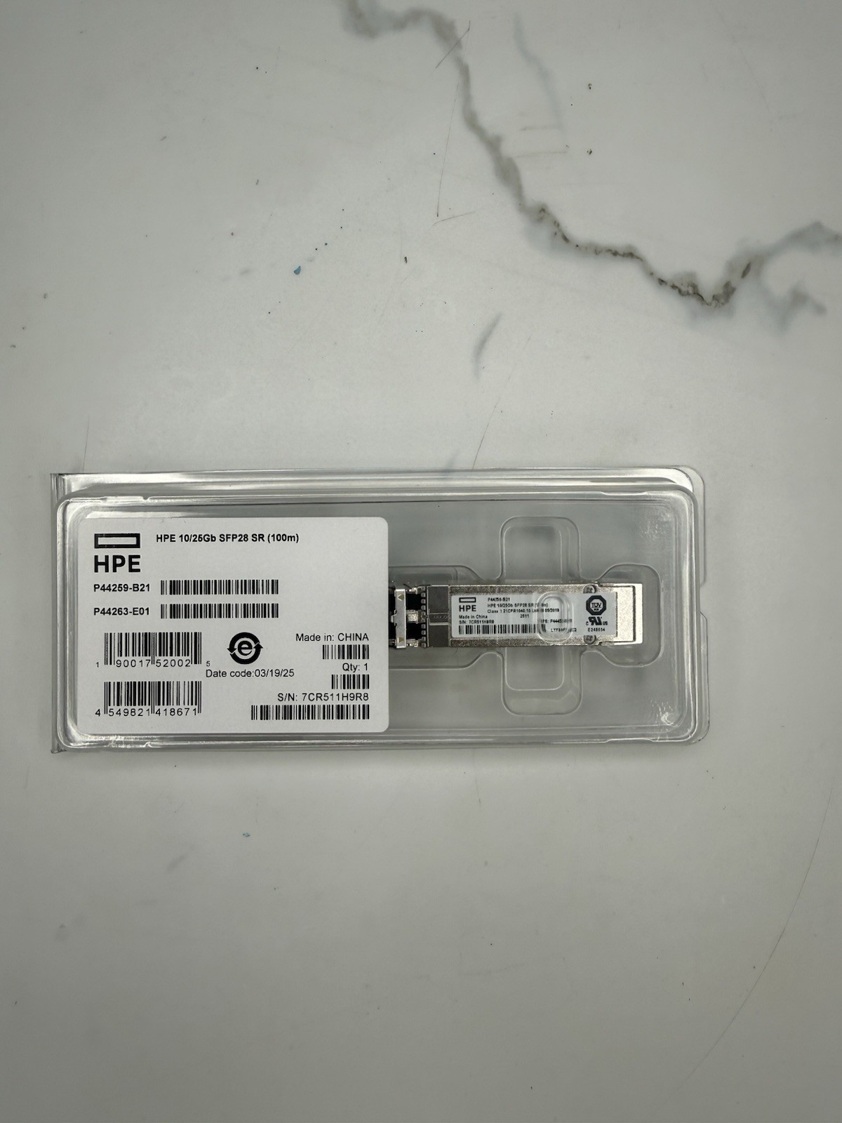 P44259-B21 HPE EDGELINE 10/25GB SFP28 SR 100M TRANSCEIVER P44452-001 New