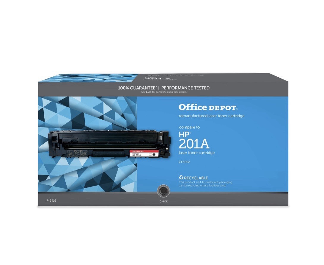 Office Depot Reman Toner Cartridge Replaces HP 201A, Black
