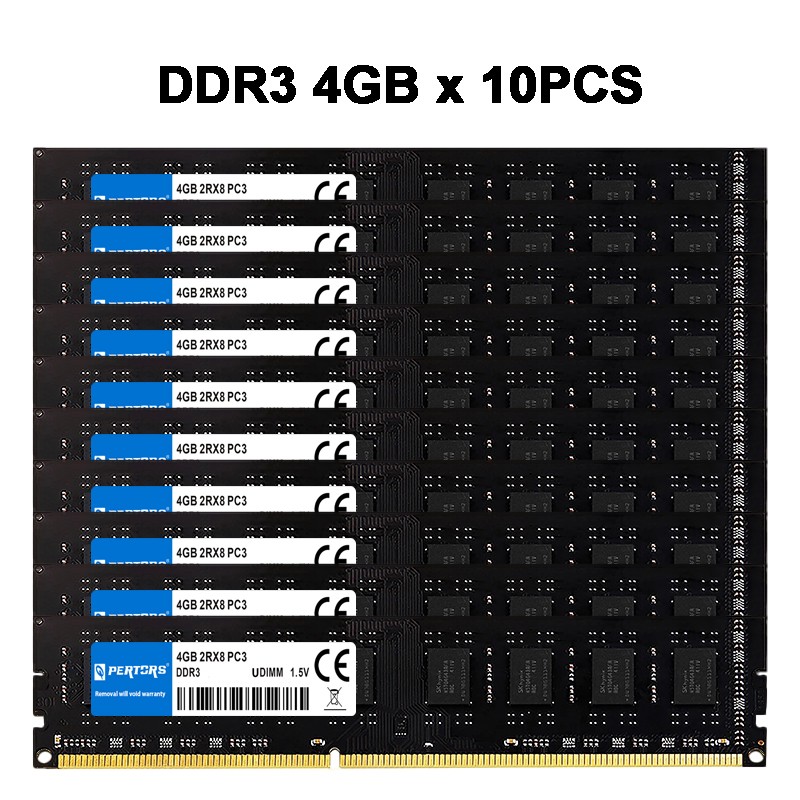 Q-PERTORS DDR3 40GB (10x4GB) 1333 1600MHZ 1.5V 240-Pin DIMM Desktop Memory RAM