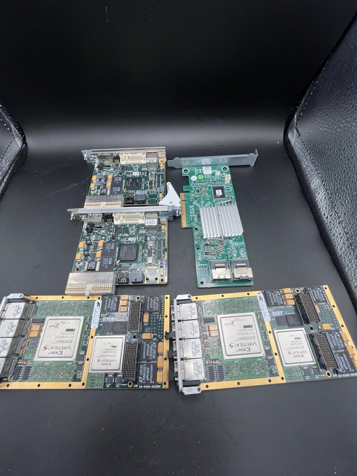 Lot of 6 Xilinx Virtex-5 FPGA & Dell PCIe Boards Used ESD Unknown