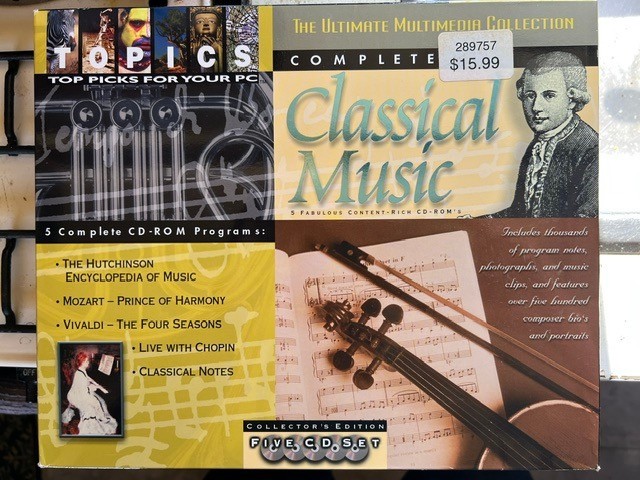 Classical Music Multimedia Collection PC CD-ROM Mozart Vivaldi NIB