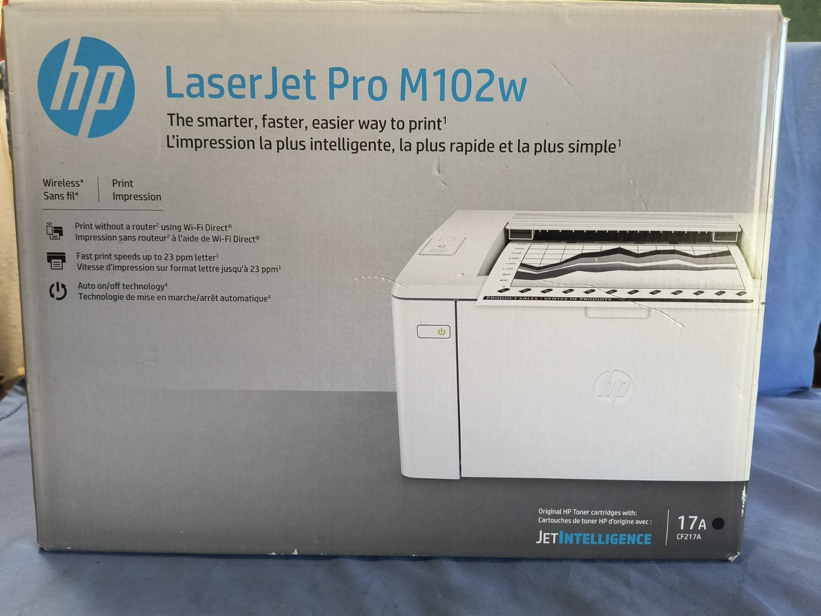LaserJet Pro M102w HP NEW NOS CF217A G3Q35A Wireless Monochrome Printer