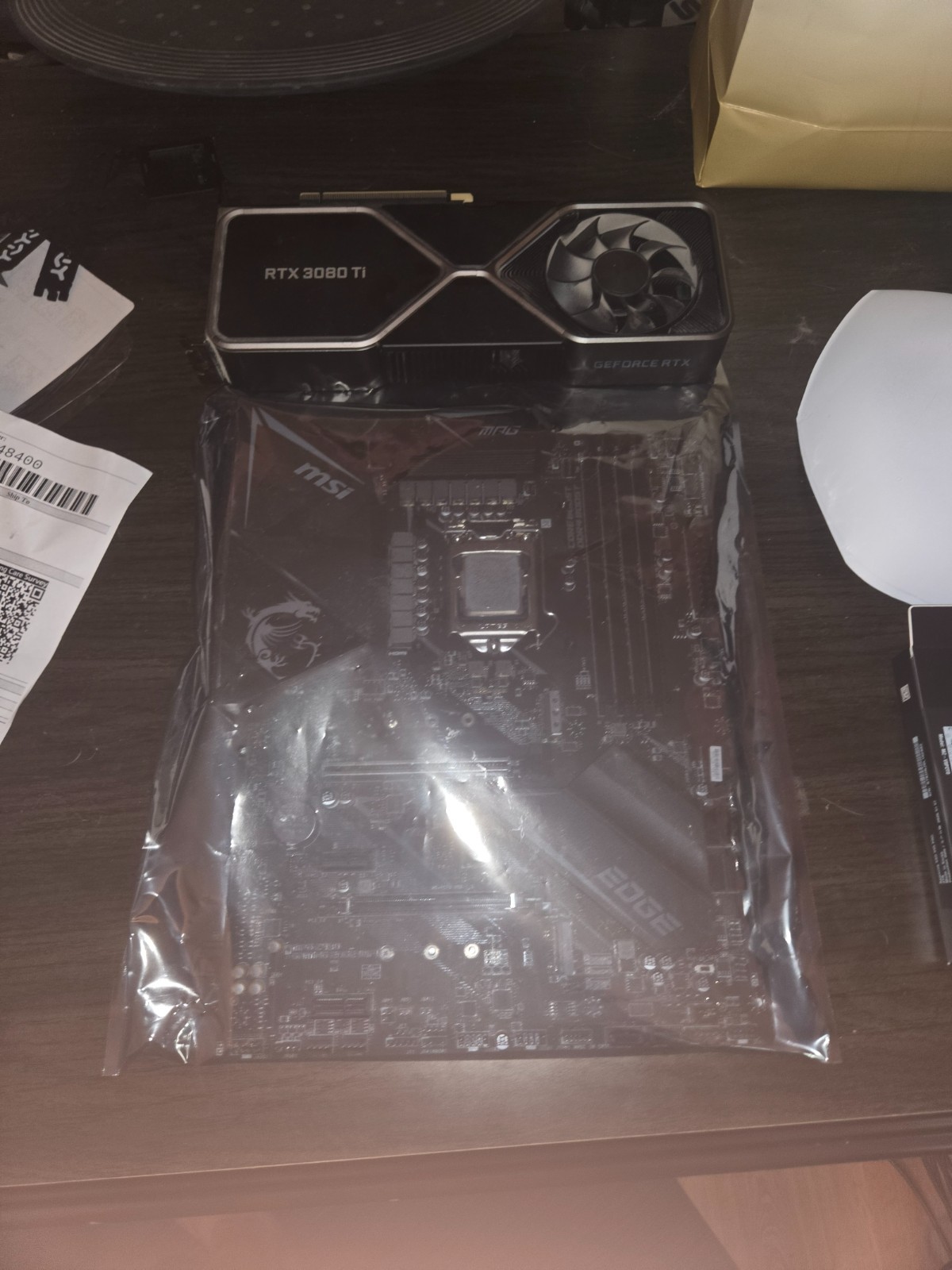Nvidia RTX 3080 TI FE, Intel Core i9-11900k 11th gen, and MSI MPG Z490 WiFi