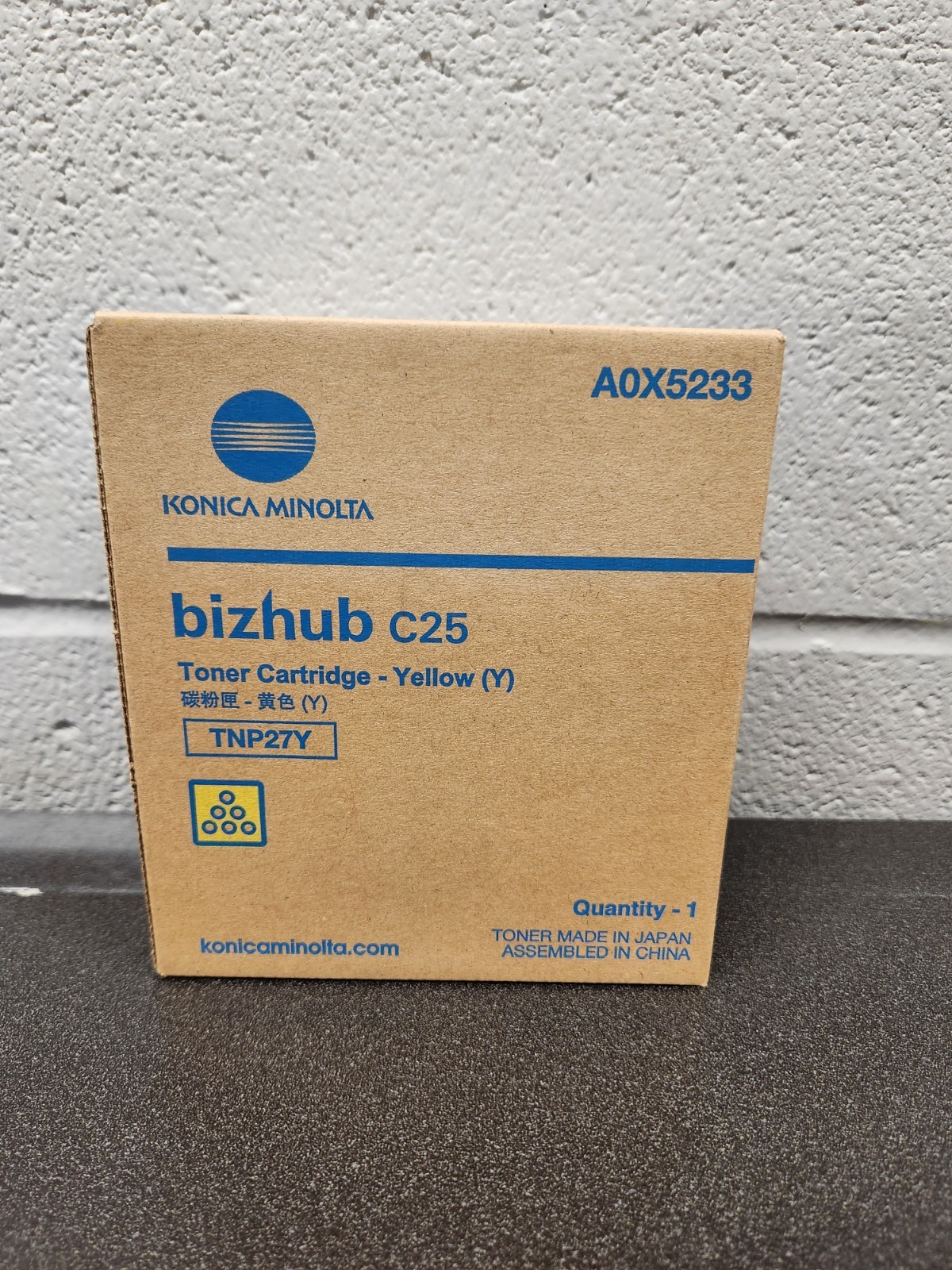 Genuine Konica Minolta A0X5233  TNP-27Y TNP27Y Toner Cartridge Yellow BizHub C25