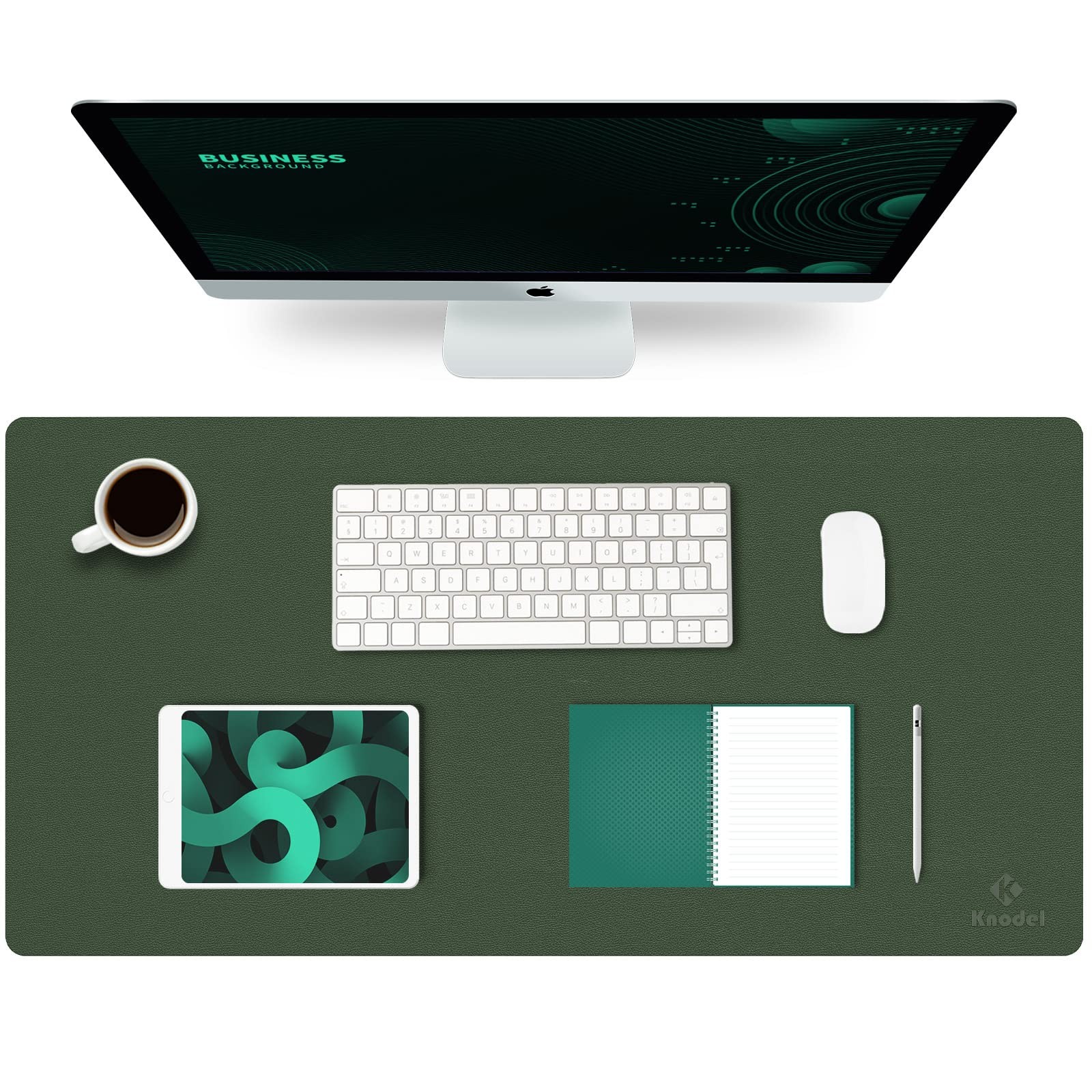 Large Desk Mat, Office Desk Pad, Computer Desk Mat, Laptop 31.5" x 15.7" Green
