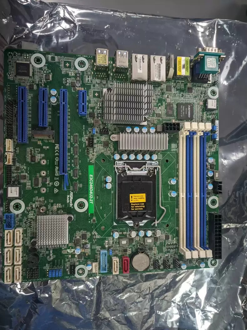 ASRock Rack E3C246D4U2-2T LGA1151 Dual 10GbE DDR4 8xSATA mATX Support Server nas