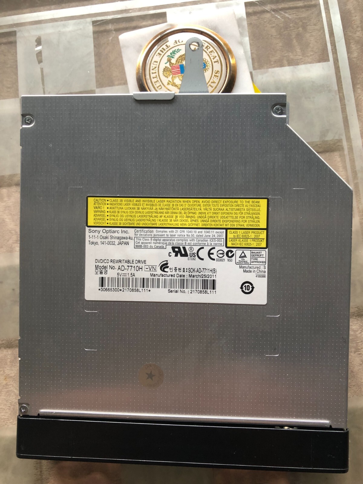 Genuine SONY Vaio VPCEB 15.6" CD/DVD Burner Drive