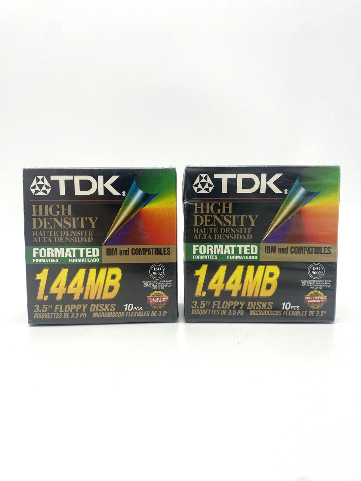 Semi Sealed TDK 1.44 MB 3.5" Floppy Disk High Density Formatted  10pk No Barcode