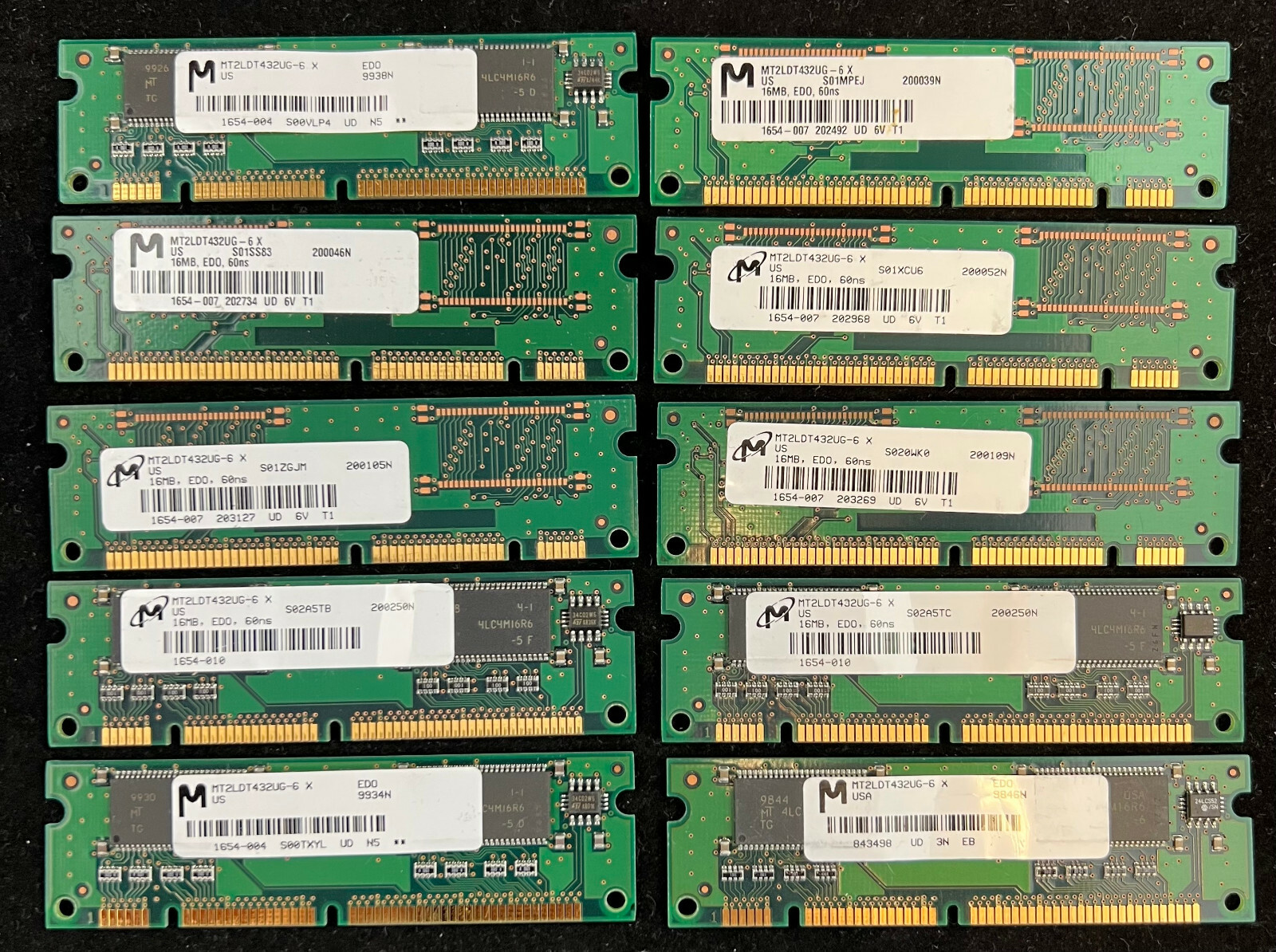 Lot of 10 MEM2600-16D 16MB Approved DRAM Upgrade for Cisco 2600 Series Routers
