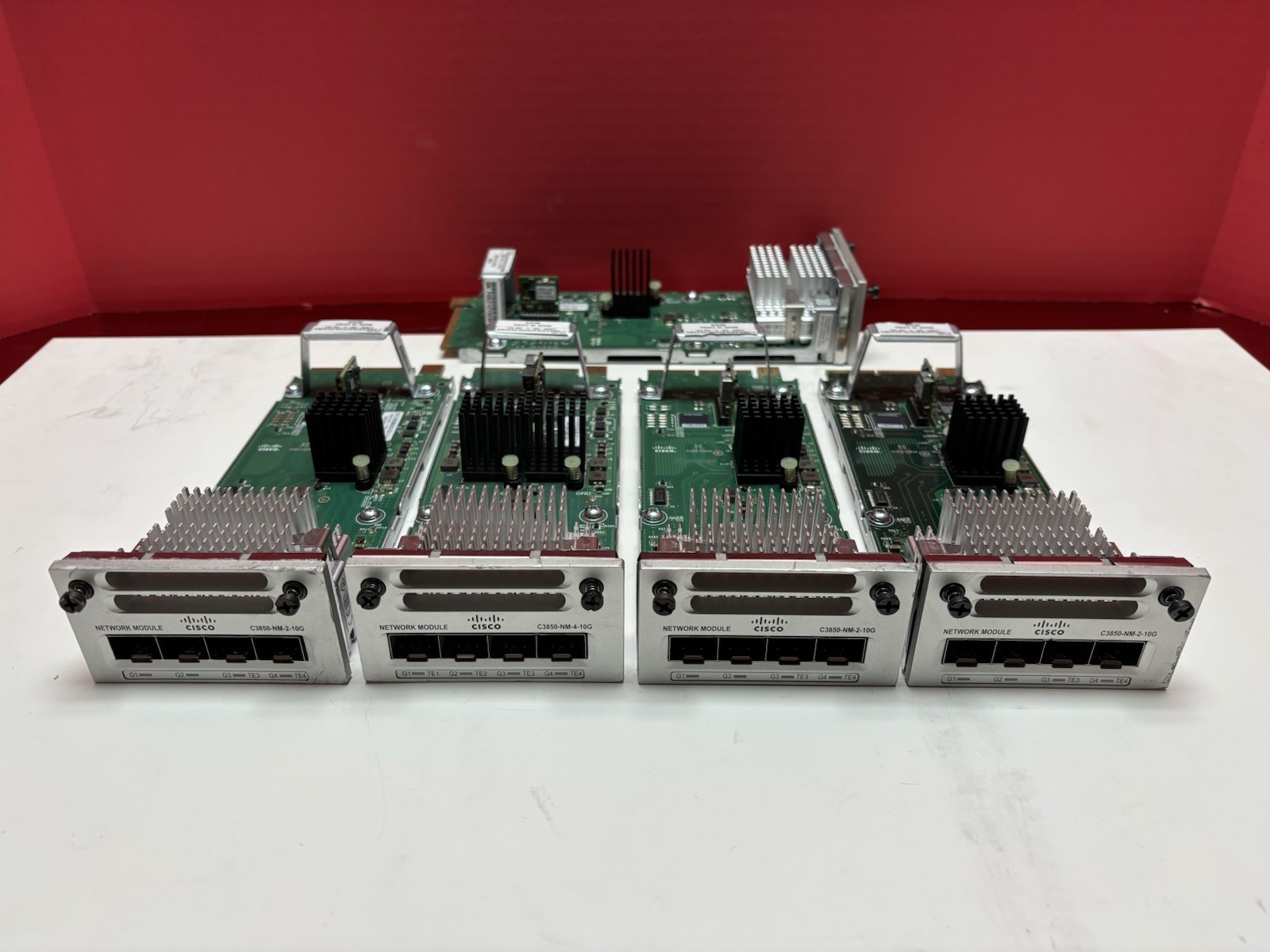 lot of 5 Cisco C3850 Catalyst 4xC3850 2-10GE+ 1xC3850-NM-4-10G Network Module