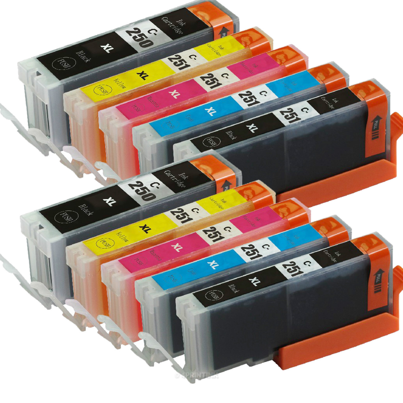 10 Pack For Canon PGI-250XL CLI-251XL Ink Cartridge Pixma MX722 MX922
