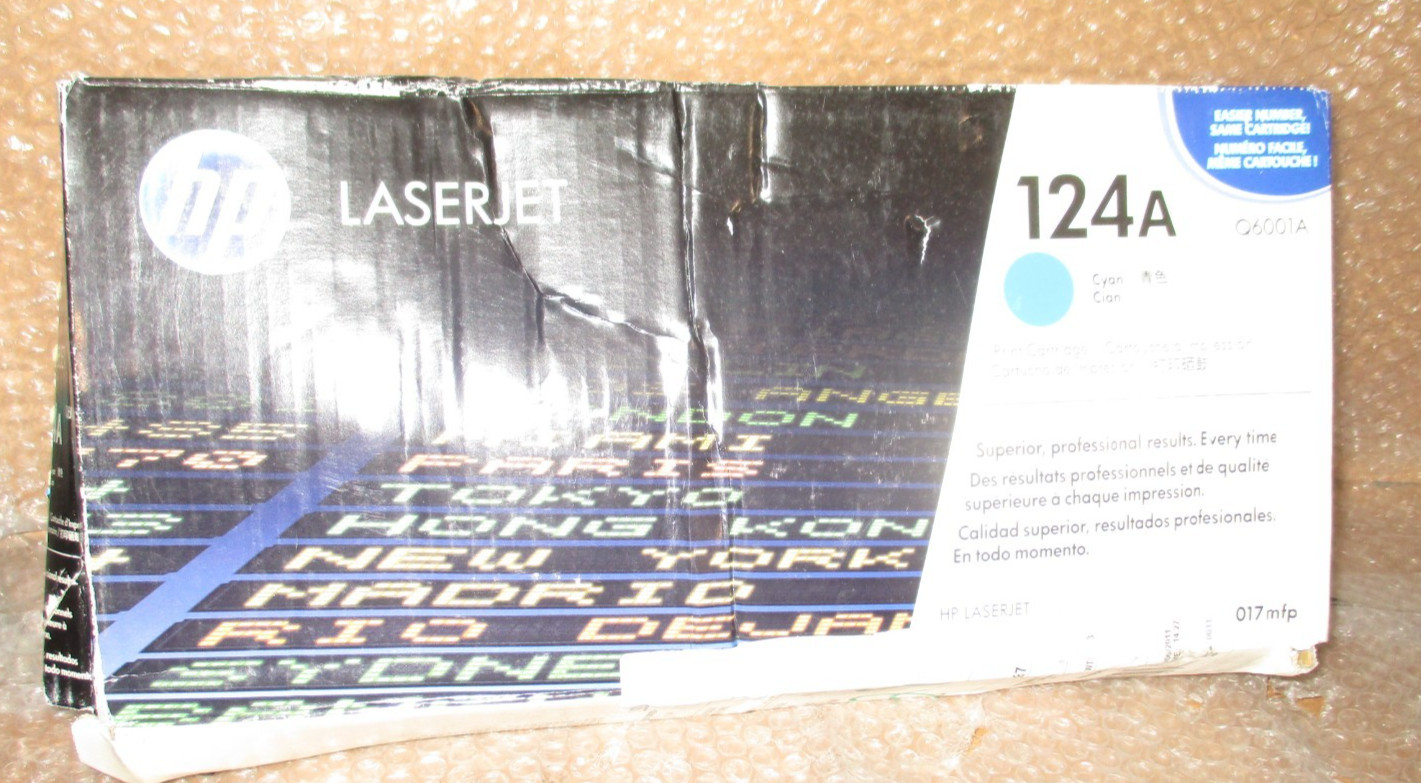 HP124A (Q6001A) Cyan LaserJet Toner Cartridge