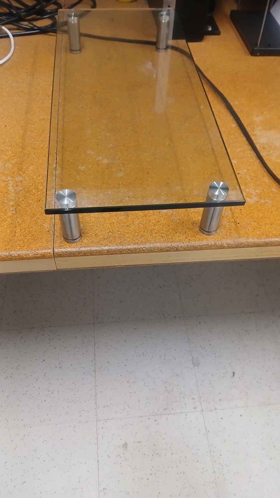 Monitor Riser Desktop Glass Stand for PC Laptop Computer 22 Inch Wide