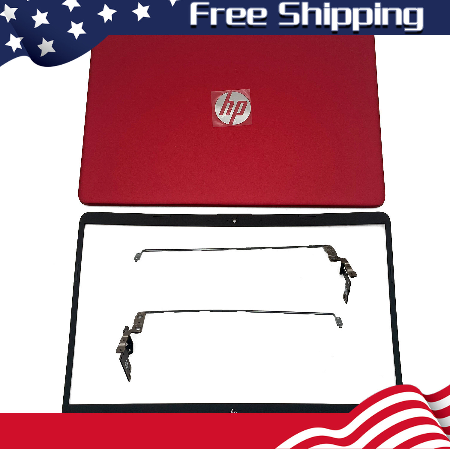 New For HP 15-DW 15-DW0083WM 15T-DW Top Back Cover & Bezel Hinges M03725-001 Red