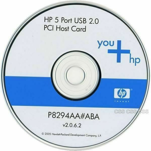 HP 5 Port USB 2.0 PCI Host Card Drivers Installation CD P8294AA#ABA v2.0.6.2