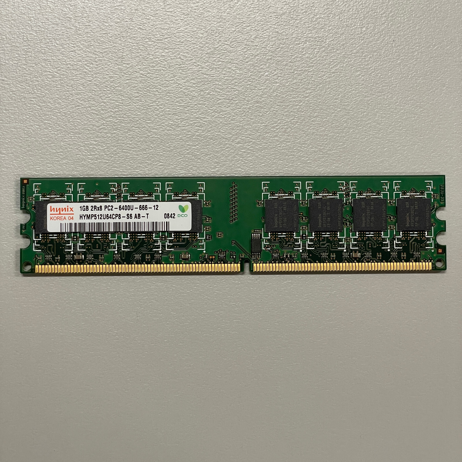 Hynix 1GB DDR2 RAM PC2-6400 800MHz non-ECC Unbuffered DIMM HYMP512U64CP8-S6 AB-T