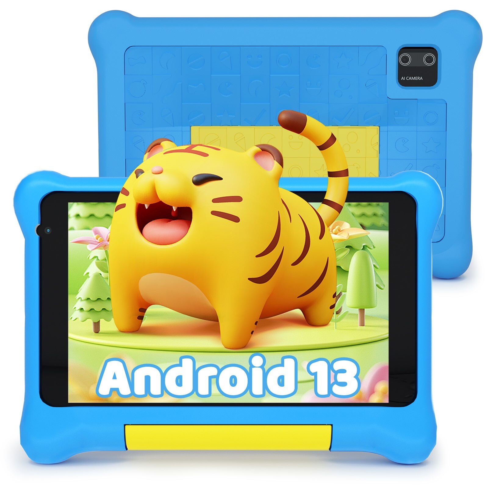 2025 Kids Tablet 8/10 inch Android Tablets 32GB 64GB with Shockproof Blue ＆ Pink
