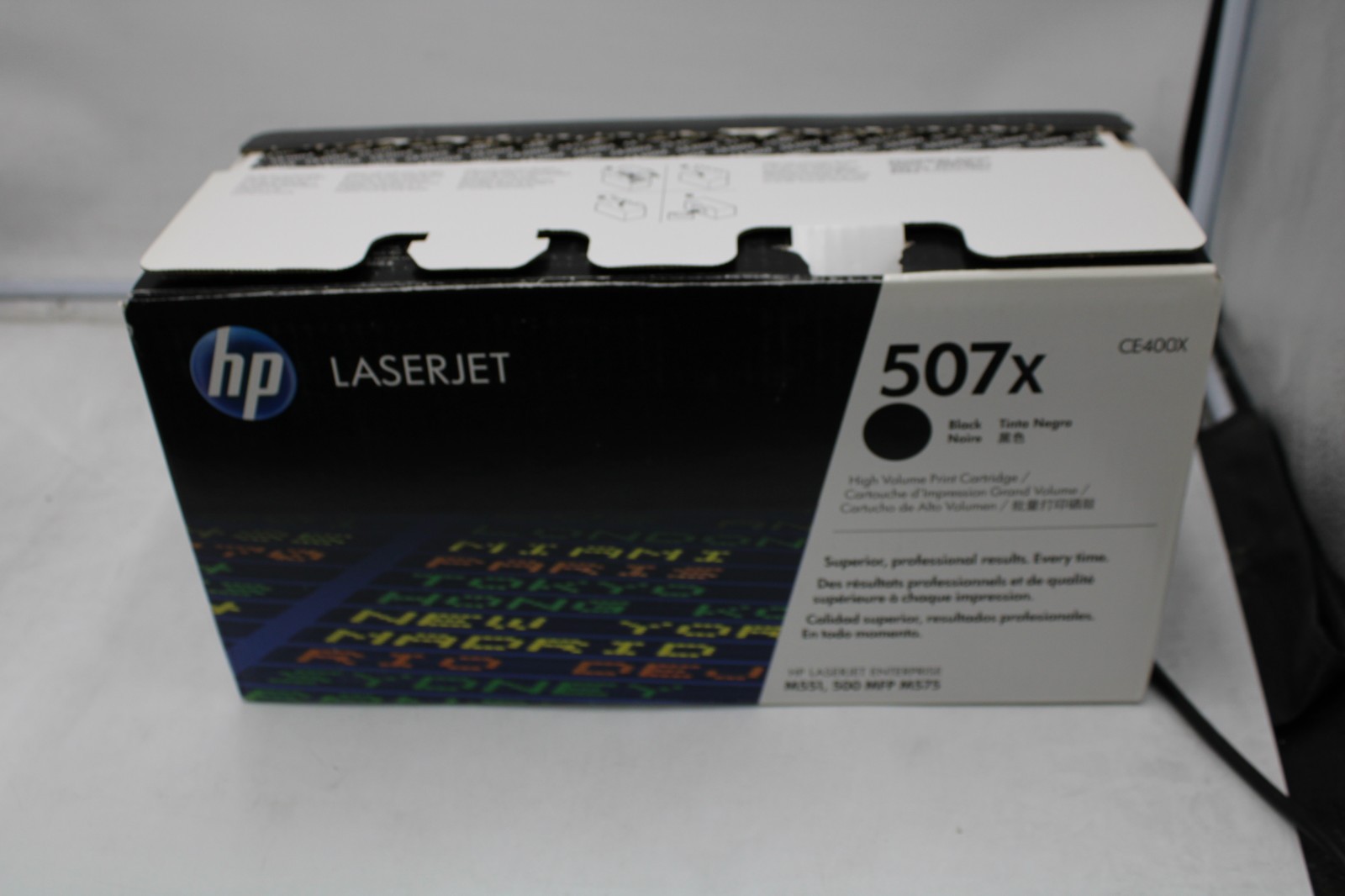 HP 507X (CE400X) Black High Yield Toner Cartridge new open box