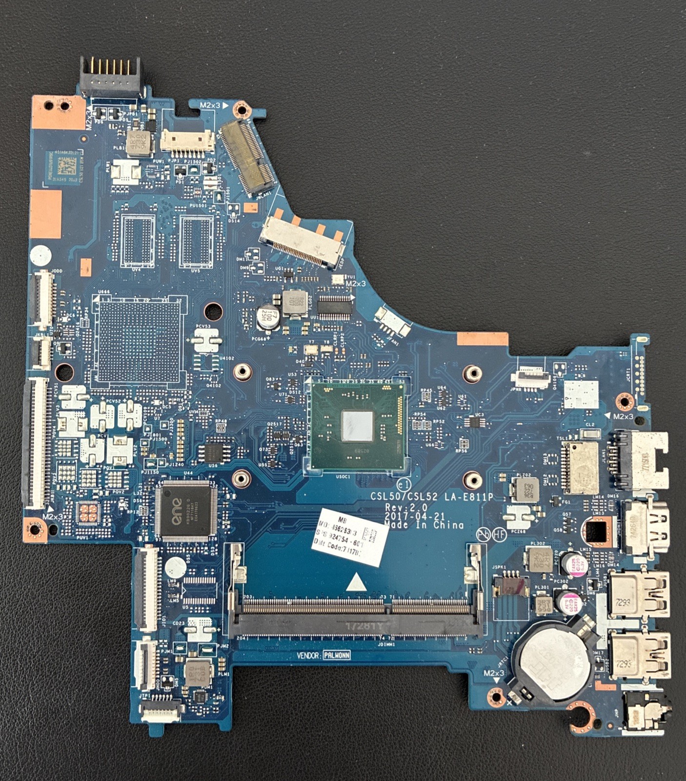 HP 15-BS020WM Motherboard LA-E811P Pentium N3710 Intel HD Graphics Tested⁠