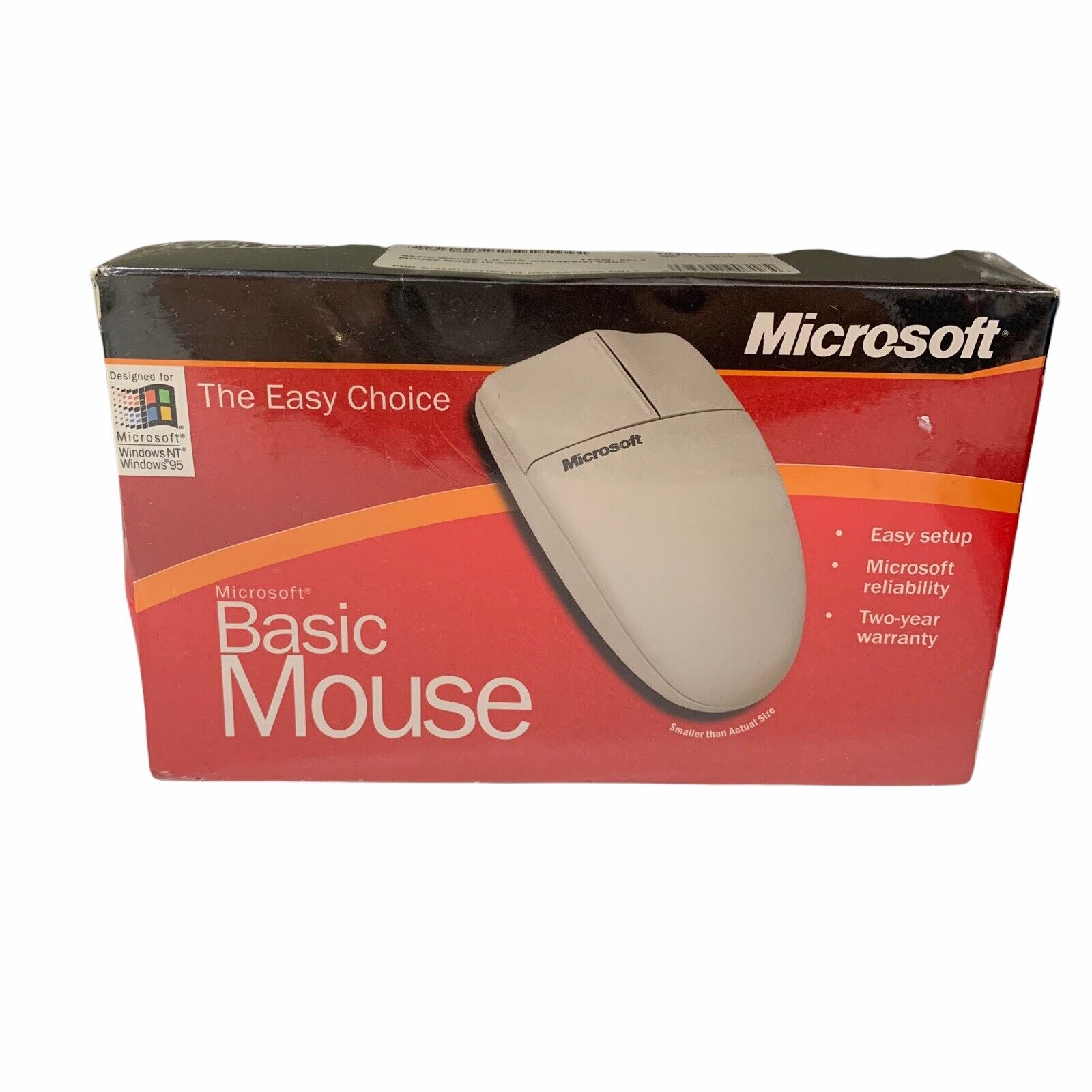 Vintage Microsoft Basic Mouse 1.0 PS/2 Window 95 NT computer wired SEALED