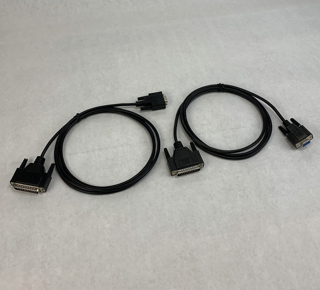 Null Modem DB9 Female to DB25 Male Adapter 6ft Cable (Lot of 2)