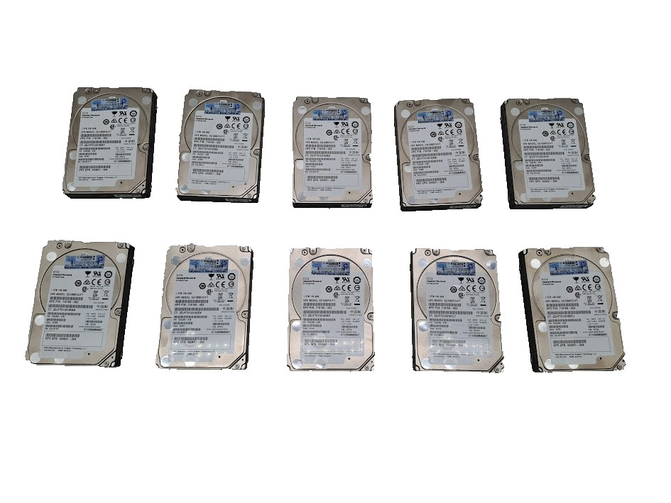 Lot of 10 SAS HP Hard Drive EG1200FDJYT 1.2TB 10000Rpm Sas II 64Mb Cache 2.5"