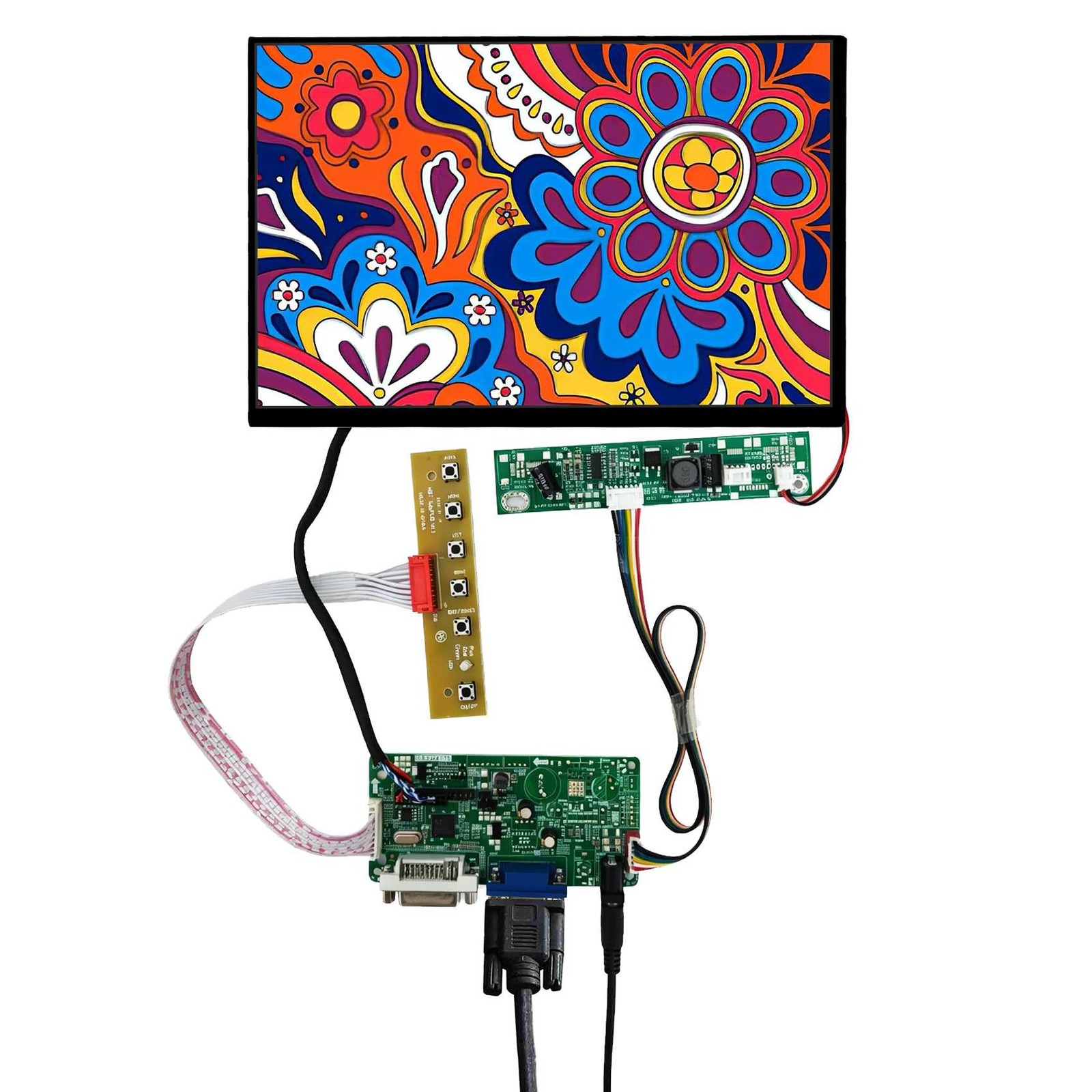 DVI VGA LCD Controller Board 10.1inch N101ICG-1000 1280x800 1000nit LCD Screen