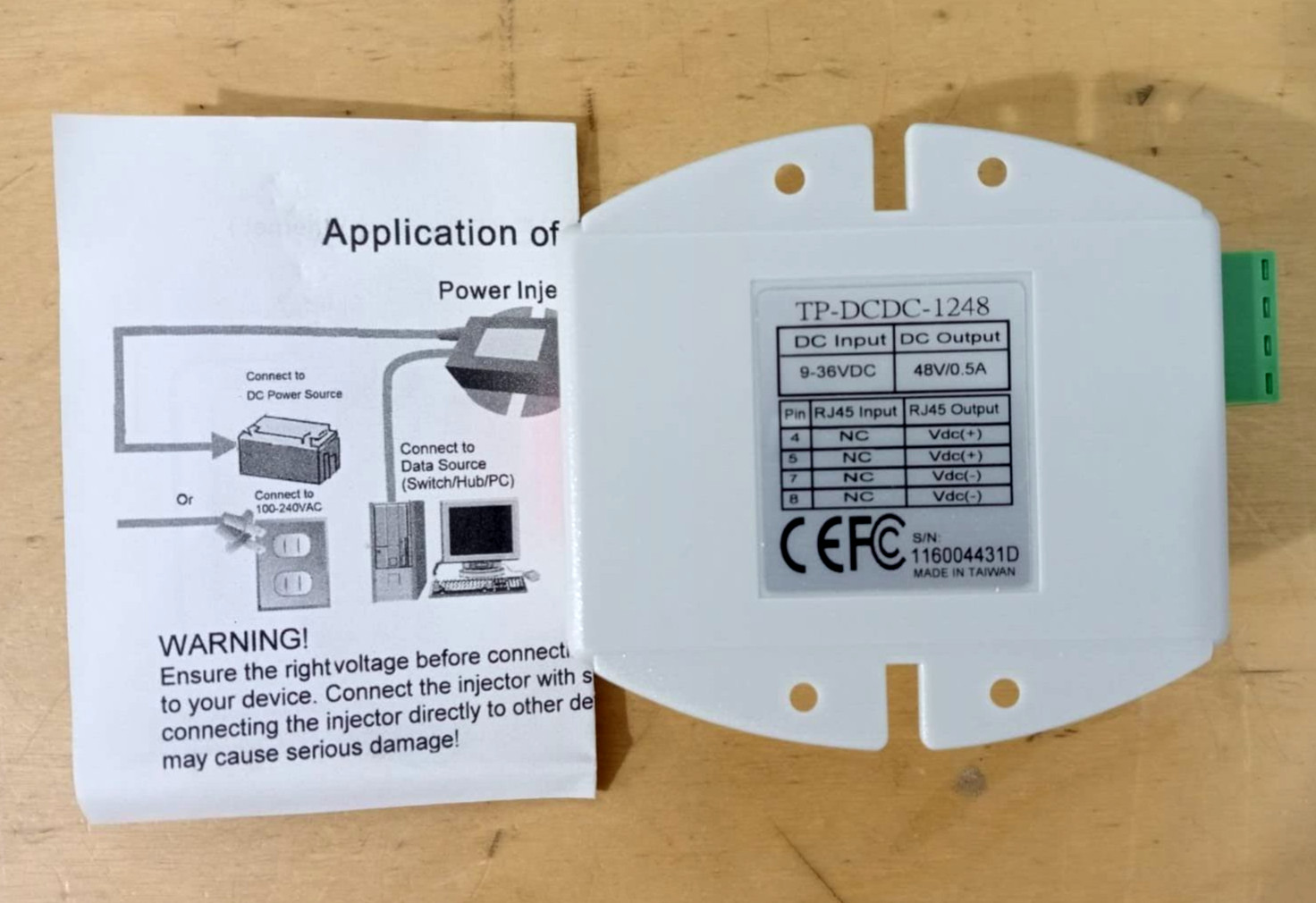 Tycon TP-DCDC-1248 48V Power Over Ethernet