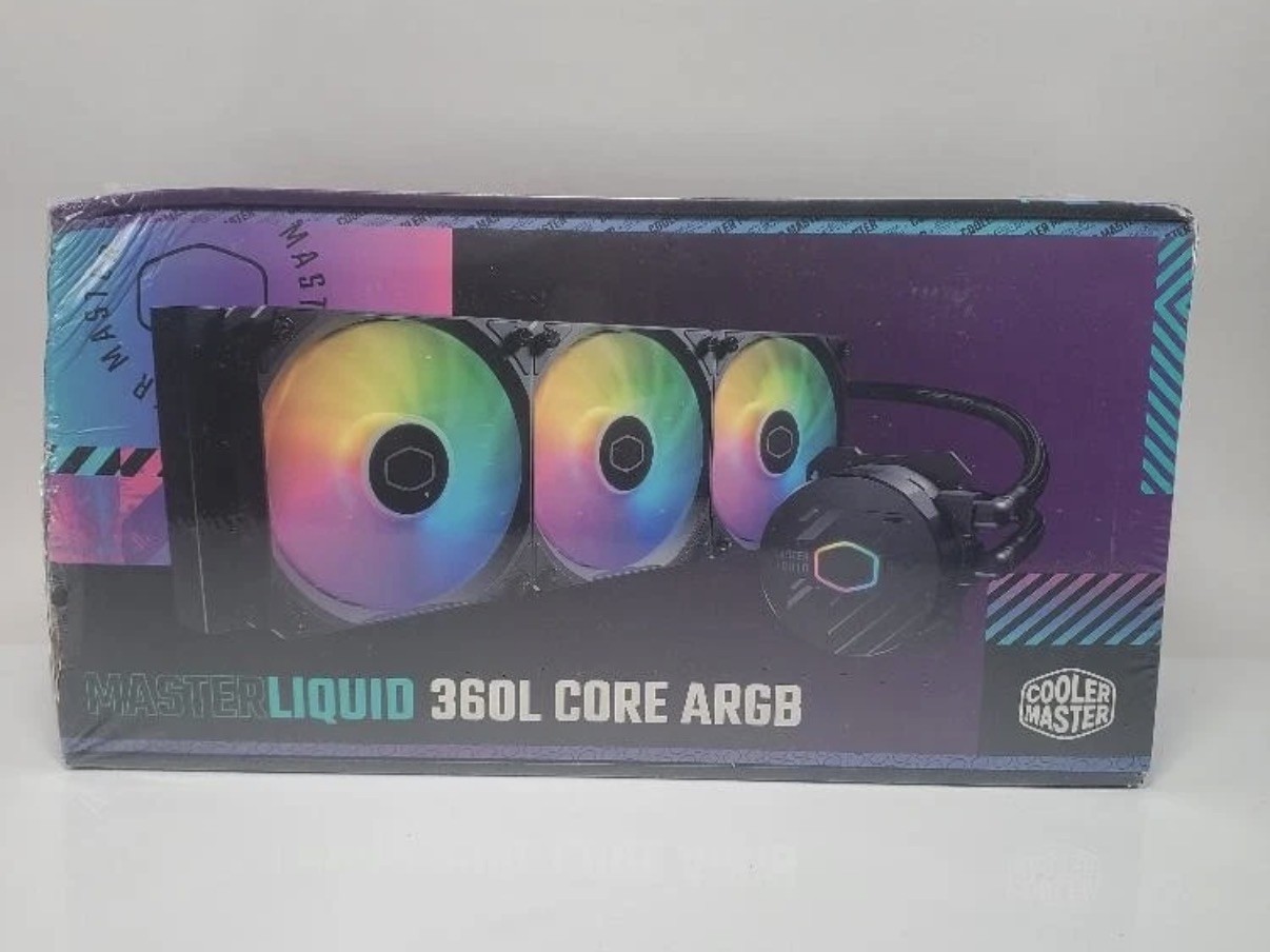 Cooler Master 360L Core AIO CPU Cooler - 360mm ARGB Intel AMD Black