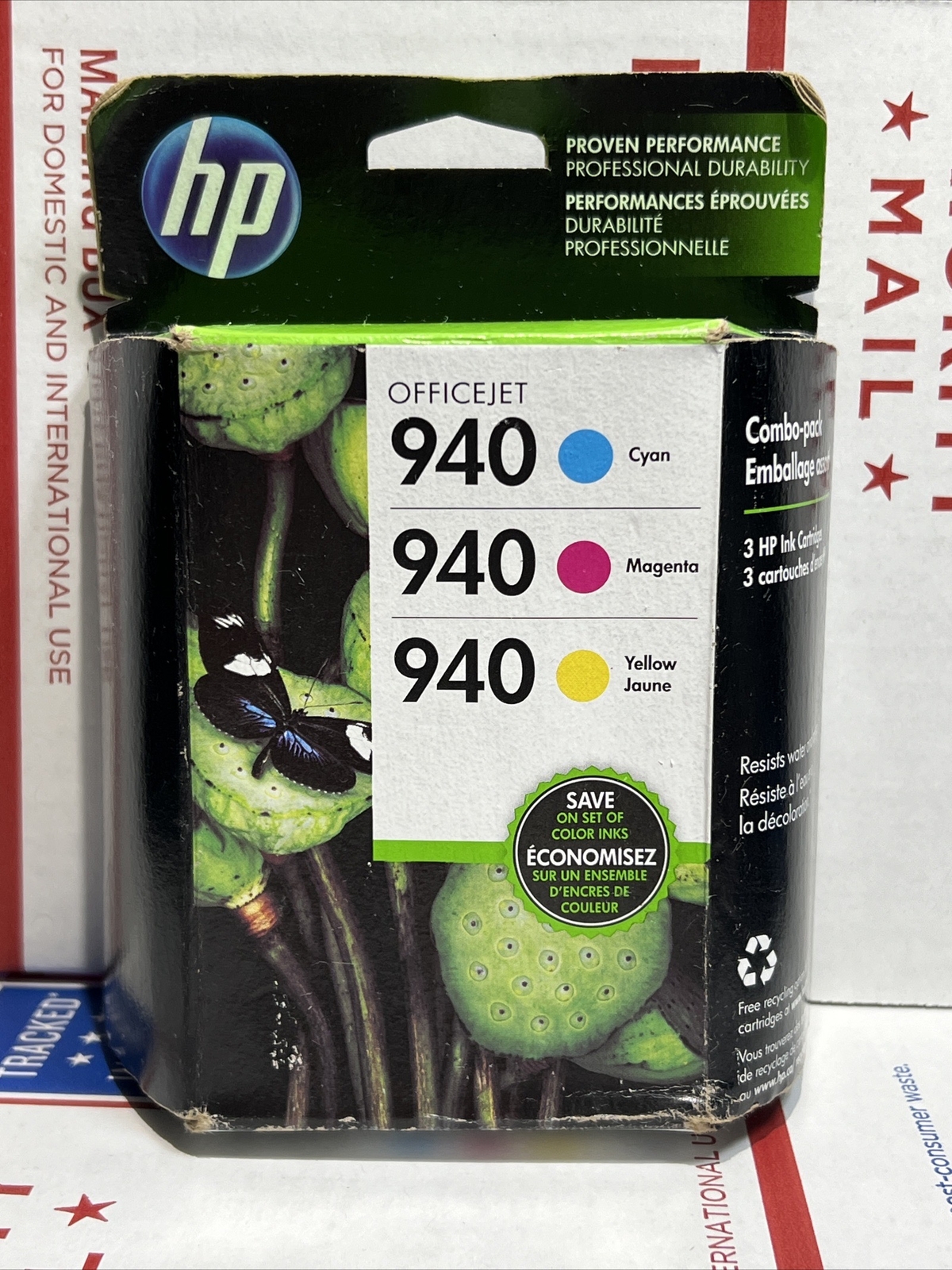 HP 940 Cyan, Magenta & Yellow Original Ink Cartridges 3 pack (CN065FN)  Aug/2016