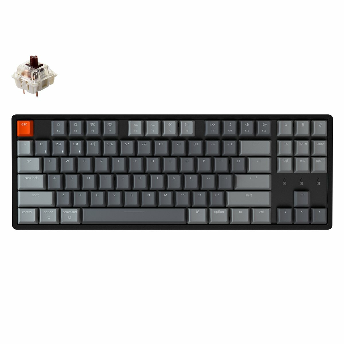 Keychron K8 TKL Layout Bluetooth Mechanical Keyboard RGB Backlit Aluminum Frame 