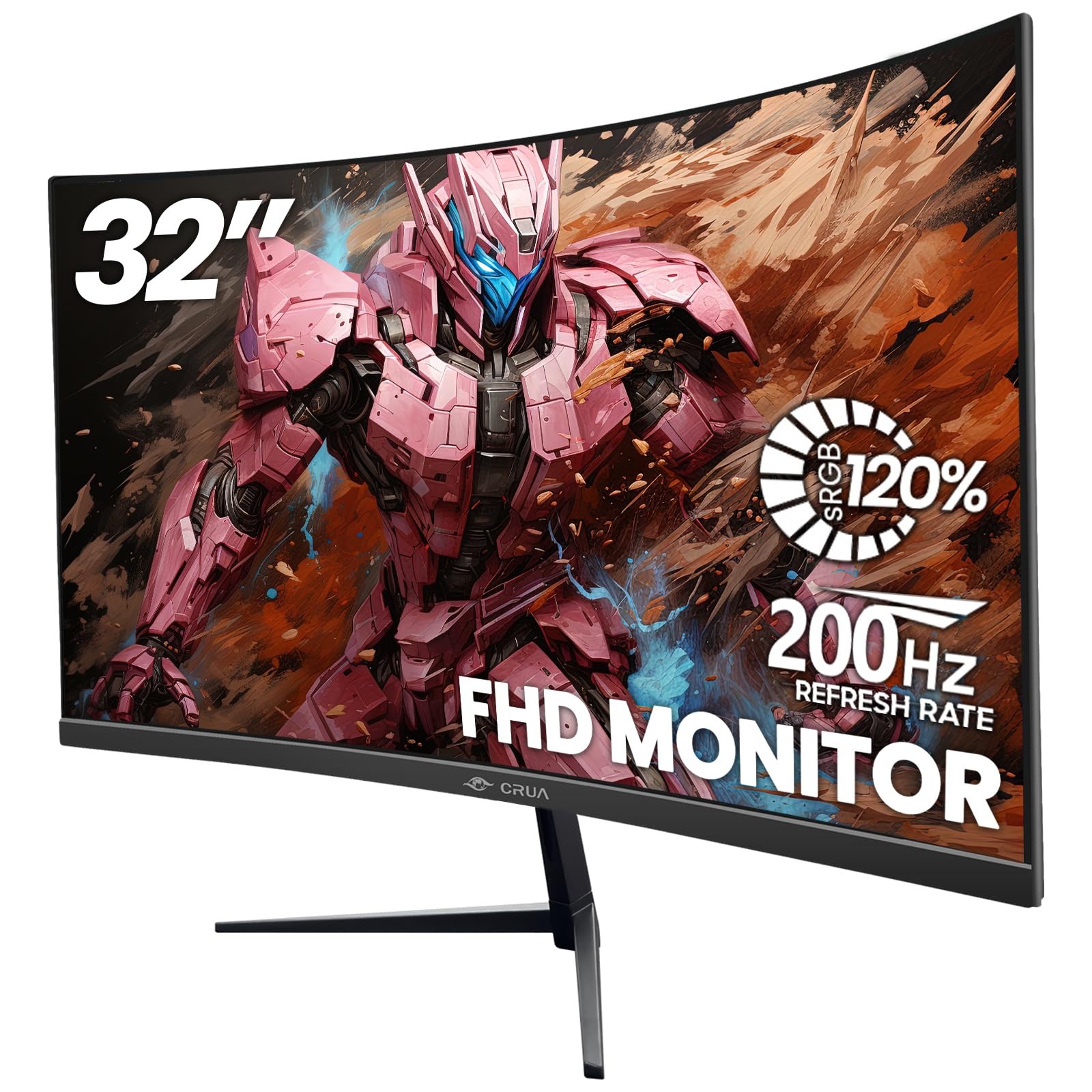 32" FHD 200Hz Curved Gaming Monitor 1ms FreeSync 1800R VA Panel Black