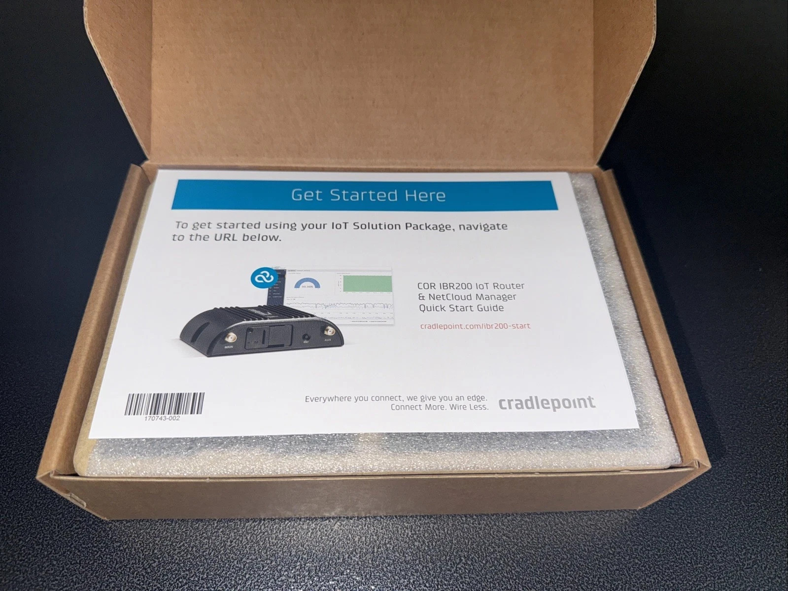 Brand New Cradlepoint NetCloud COR IBR200 AT&T/WiFi Router - TB3-020010M-ANN
