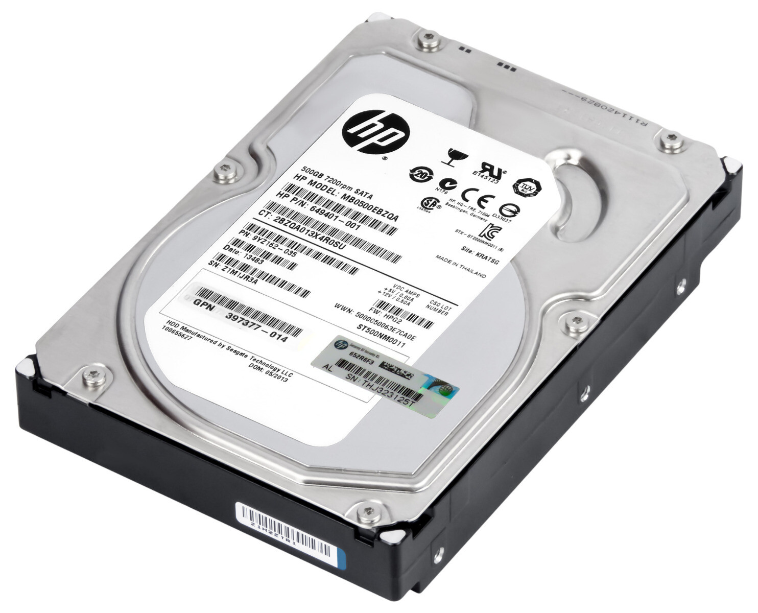 HARD DRIVE HP 649401-001 MB0500EBZQA 500GB 7.2K 64MB SATA III 3.5'' 