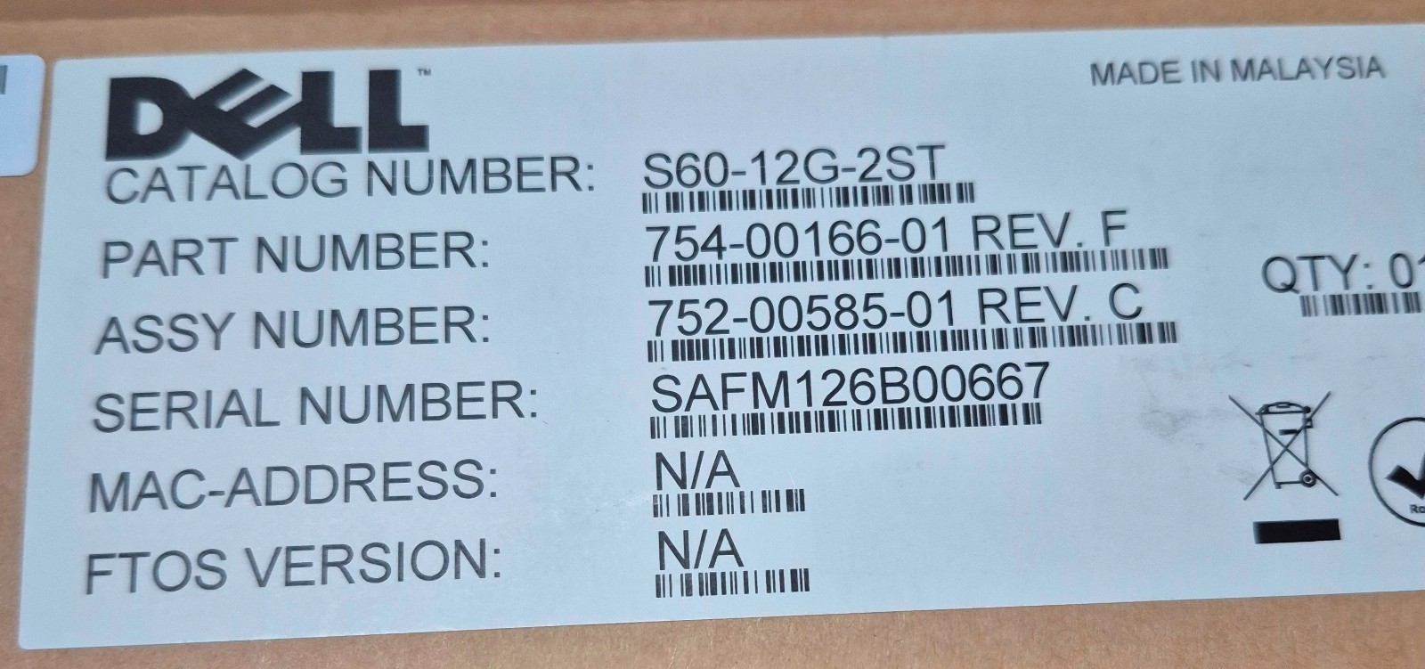NEW Dell Force10 S60-12G-2ST 2PT 12G Stacking Module For S60 754-00166-01