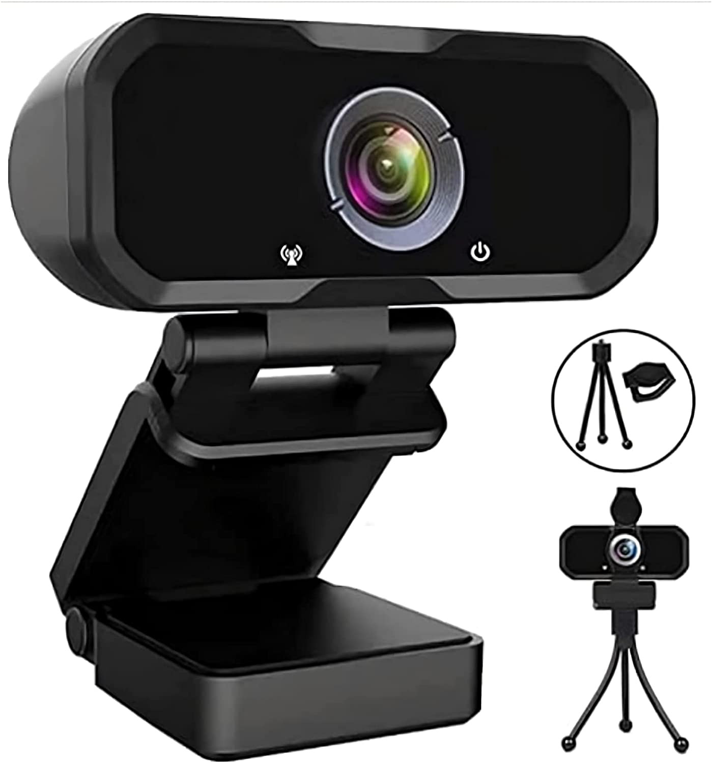 Camara Web Para PC Laptop Computadora 1080P Full HD USB Con Microfono Streaming