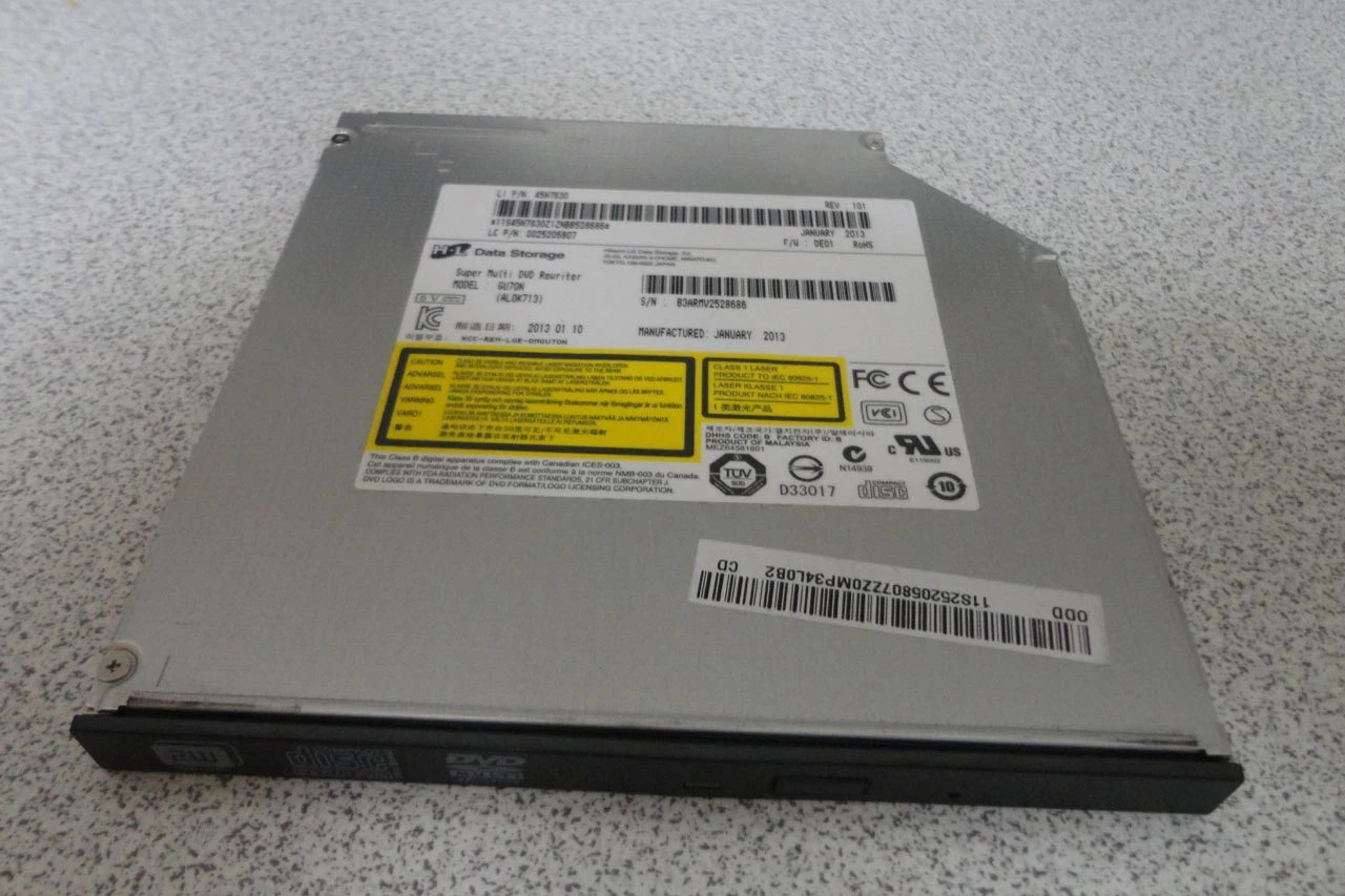 GU70N 9.5mm Slim SATA CD DVD Burner Writer Drive for Laptop Notebook Tested Good